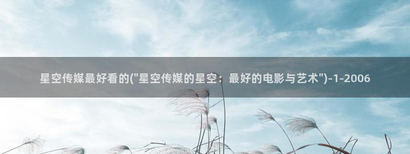 星空传媒 黎：星空传媒最好看的(\